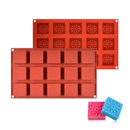 Chocolate Soap Mold Ice Biscuit Cake Square Motif Size 28.8 x 17 x 1.5 cm