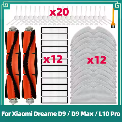 Main Side Brush Mop HEPA Filter Replacement Parts for Dreame D9 D9 Max L10 Pro Trouver LDS Robot Vac