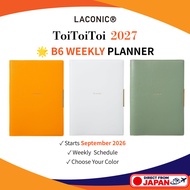 Laconic ToiToiToi Weekly Planner 2027 B6 September 2026 Start Japan