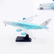 [Ready Stock] Aviation 1: 400 Alloy Airplane Model Hifly Aviation A380 9H-MIP Coral, SF Free Shippin