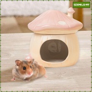 [szxmkj2] Ceramic Hamster House, Guinea Pig Hideout, Hamster Habitat, Ferret Bed