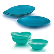 Tupperware Blossom Microwaveable Dining Plate Bowl/ Pinggan/ mangkuk/mangkuk pinggan plastik/pinggan