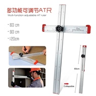Universal AT Ruler Movable T-Shape Ruler Multifunctional Square Ruler T-Ruler Woodworking Ruler Adju