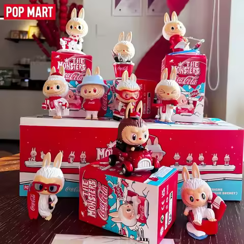Official Genuine Popmart The Monsters Coca Cola Figurine Blind Box Labubu Ornament Decoration For Gi