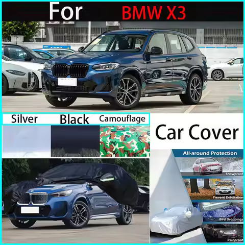 Waterproof Car Covers All-season Car CoverDustproof, Snowproof and UV-resistant for BMW X3 Car Cover