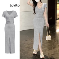 Casual Dress Plain Split Front Dress for Women L108ED610