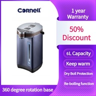 CORNELL ELECTRIC THERMO POT(6L) Water Dispender 304 Stainless Steel Electric Kettle Rapid Heating