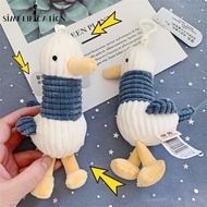 Cartoon Cheering Duck Doll Bag Charm with Hook/ Ugly Cute Plush Duck Keychain Schoolbag Hanging Orna