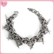 【Z*Star】 Punk Grunge Ro Rivet Bracelet Cool Niche Bracelet Goth Charm Jewelry Hip Hop Accessories  .