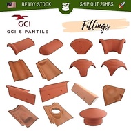 GCI S-Pantile (Clay Roofing)Ridge Hip Roof Tiles Ridge End Cap Ridge Hip End Ridge Elbow Double Tile
