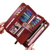 Dompet Wanita Dompet Anti-Kecurian untuk Wanita dengan Zip Panjang Beg Tangan Besar Wanita Dompet Wa