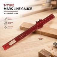Penggaris Mark Line Gauge T-Type Woodworking Measuring Ruler - C200