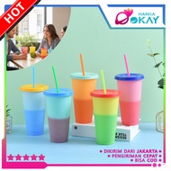 HO Color Changing Drinking Bottle 710ml Reusable Water Cups Changing Color Cup 710 Ml Color Changing