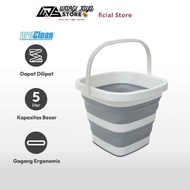 Proclean 5 ltr Square Folding Bucket - Grey Multipurpose Water Storage Container Water Bucket Househ