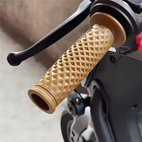 7/8" Handle Bar Retro Rubber Motorcycle Bike Vintage Handlebar Coke Bottle Hand Grip For HONDA GN125