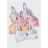 Bộ 4 áo ngực bé gái tuổi dậy thì- áo lót học sinh cấp 1, 2, 3 - áo lá vải cotton tăm mềm mát - co gi