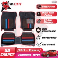 BLUECAT® 5D Karpet 5D Kereta Perodua Myvi (2017~Present) 5D Carpet Car Floor Mats Myvi New 1.3 G 1.3