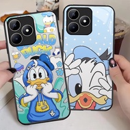 G-76 Donald Duck HD Glass Casing for Realme C35 C55 C30S C33 C31 C53 C30 Case