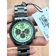 CITIZEN CA4507-84X Eco Drive Chronograph With Green Dial Analog Calf Eco Drive Watch