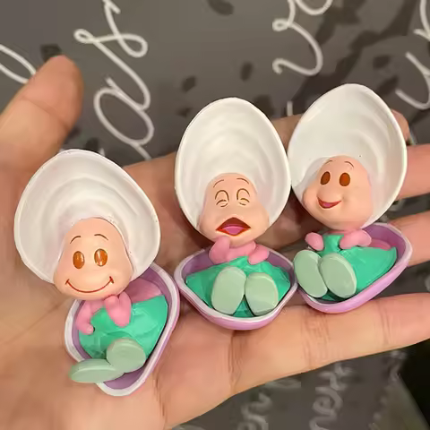 3Pcs/Set Disney Alice in Wonderland Young Oyster Baby Action Figures Dolls Toys Kawaii Disney Alice 