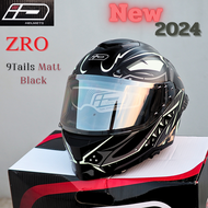 แถมฟรีชิลด์ใส สปลอยเลอร์ หมวกกันน็อคID ZRO new model2024 มาตรฐานECE 22.06