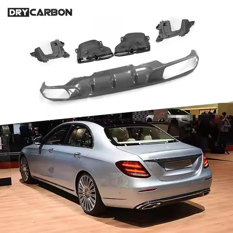 Rear Bumper Lip Diffuser Exhaust Tips for Mercedes Benz E Class W213 E250 E350 E400 E43 E63 for AMG