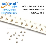 (20pcs) 0805 2.2nF ±10% ±5% 100V 200V 250V 50V X7R C0G NP0 SMD Chip Multilayer Ceramic Capacitor