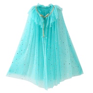 ZZOOI Princess Girls Elsa Sequins Long Cloak Clothing Full Length Hooded Cape Princess Girls Costume
