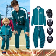 Squid Game for Men Adult Costume-456 Number BlueTracksuit Boy Cosplay Halloween Party Mask Suit