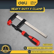 Deli Heavy Duty F Clamp / Klem Catok Jepit Kayu Ukuran Lengkap