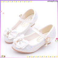 Girls Sequin High Heels Shoes Children's Butterfly Knot Princess Shoes Students Dance Shoes
