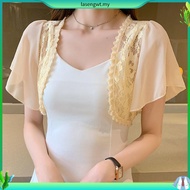Plus size Women Bolero blazer White Black Short Sleeve Shrugs Lace Bolero filipiniana outerware card