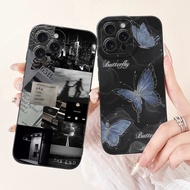 For iPhone 6 6Plus iPhone7 8 Plus SE 2020 iPHONE 11 Pro Max Phone Black New Fashionable butterfly square Proective Lens Casing Cover