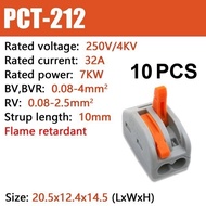 แพ็ค 10 ชิ้น ข้อต่อสายไฟ ขั้วต่อสายไฟ Wire connector terminal PCT-212 PCT-213 PCT-215