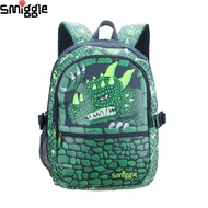 Australia Smiggle Original Children's New Schoolbags Boys Cool Backpack Green Primitive Dragon Domineering 16 Inch Kids' Bags