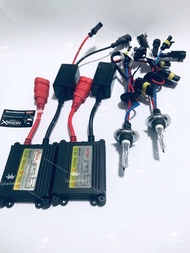 ไฟซีนอน ไฟหน้ารถยนต์ ขั้ว H7 35w จำนวน1ชุด พร้อมติดตั้ง เลือกกค่าเคได้