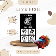 Fragile Sticker Label Live Fish Live Plant Fresh Food Frozen Food 9cm*5cm