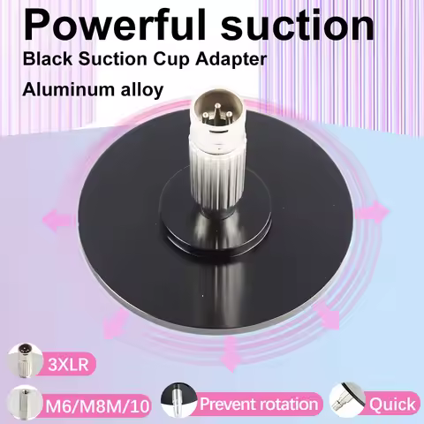Powerful 10cm 12cm Suction Cup Adapter for Telescopic Linear Actuator with M8 M10 3XLR Connector Rec