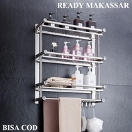 3-Tier STAINLESS Steel Bathroom Wall Shelf / 3-Tier TOILET Shelf / 3-Layer LAVENDER RACK