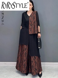 ชุดสองชิ้นสำหรับผู้หญิงใหม่ฤดูร้อนกางเกงขาบานแบบประกบกันแฟชั่น Y2k หรูหราลำลองสำหรับผู้หญิงเสื้อผ้า5