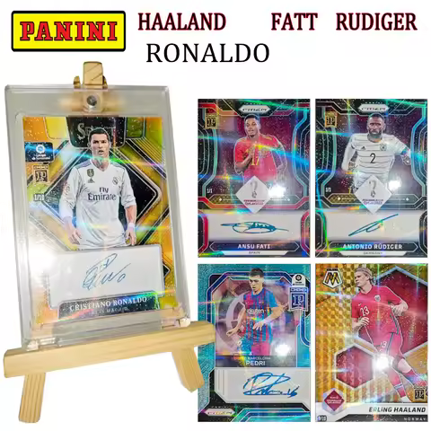 Panini Star Card DIY HAALAND FATT RUDIGER RONALDO Refractive Cross Laser Collection Card Card bricks