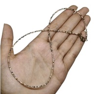 Rotorite Necklace Natural Real Stone 2 Mm Beads Jia Type Of Love Size 16 Inches Rhodochrosite 16"