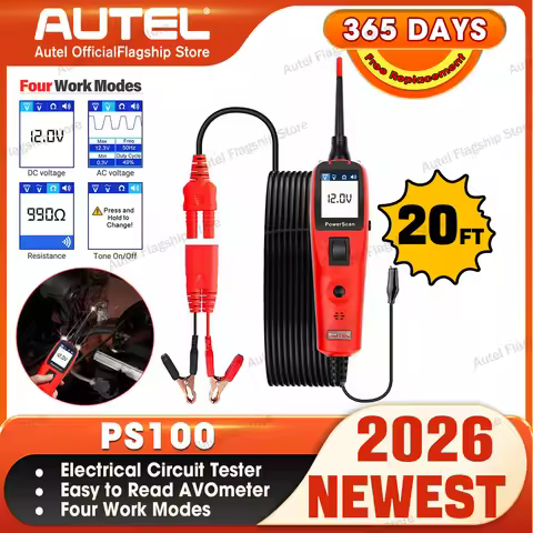 Autel PowerScan PS100 Auto Electrical Circuit AVOmeter Tester Automotive System Diagnostic Tool Circ