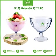 GOLDEN DRAGON - Teller Ice Bowl Glass Fruit Ice Aesthetic Glass Mixed Ice Glass Footed Glass Ice Cre