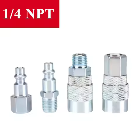 Air Hose Connector,1/4 NPT American Pneumatic Connector, Quick Connector, Compressor Accessories, Am