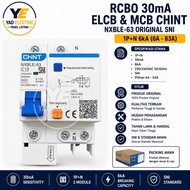 Chint RCBO 30mA ELCB & MCB NXBLE-63 1P+N 6kA 6A-63A SNIOriginal with Leak and Over-Voltage Current P