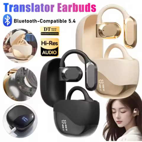 Bluetooth Earphones AI Translator Earbuds Wireless Headphones for Xiaomi Poco M6 Pro Tecno Pouvoir 3