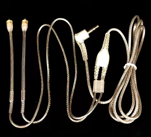 For Shure SE215 SE315 SE425 SE535 Earphones Accessories 1.6M Clear Dual-exit Detachable Audio Cable 