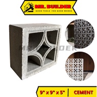 MR. BUILDER Golden Flower Block 9"x9"x5" Ventilation Block Cement Block Breeze Bricks Brick Garden D