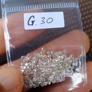 READY!!! Natural berlian putih eropa (NATURAL DIAMOND) - ukuran gugur (pecah) 30 / 0,03 carat - berl